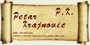 Petar Krajnović vizit kartica